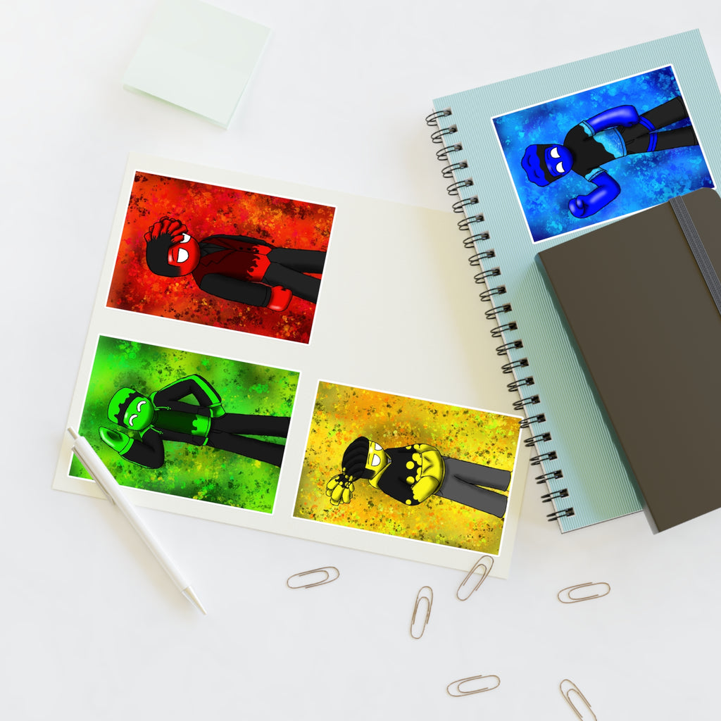 Alitys Original Characters — 4-Design Decorative Vinyl Stickers