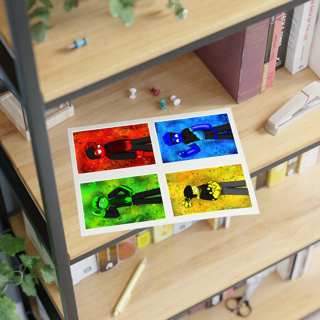 Alitys Original Characters — 4-Design Decorative Vinyl Stickers