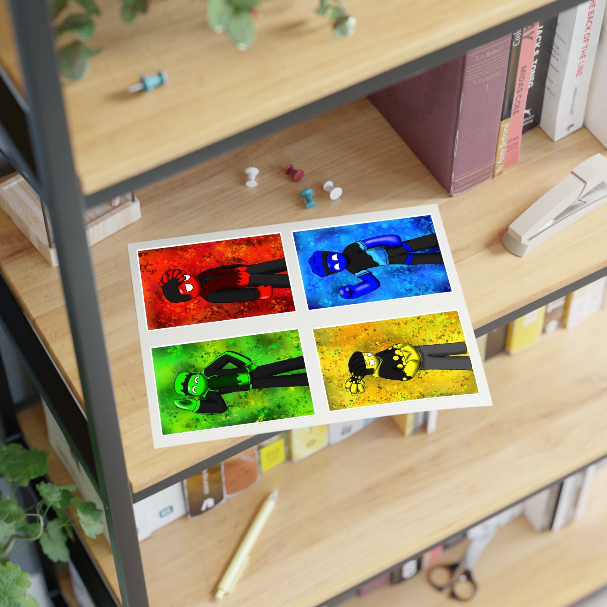 Alitys Original Characters — 4-Design Decorative Vinyl Stickers