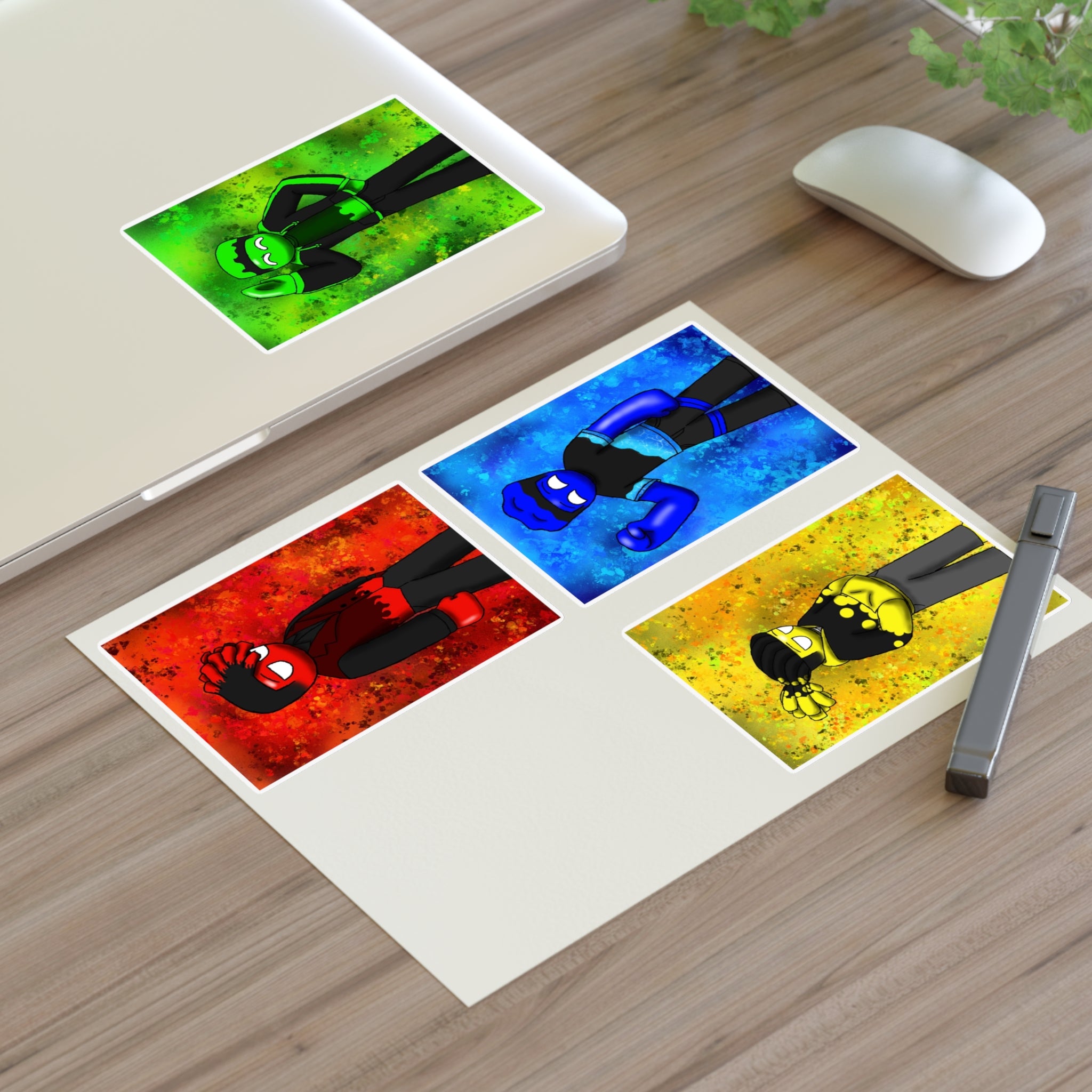 Alitys Original Characters — 4-Design Decorative Vinyl Stickers