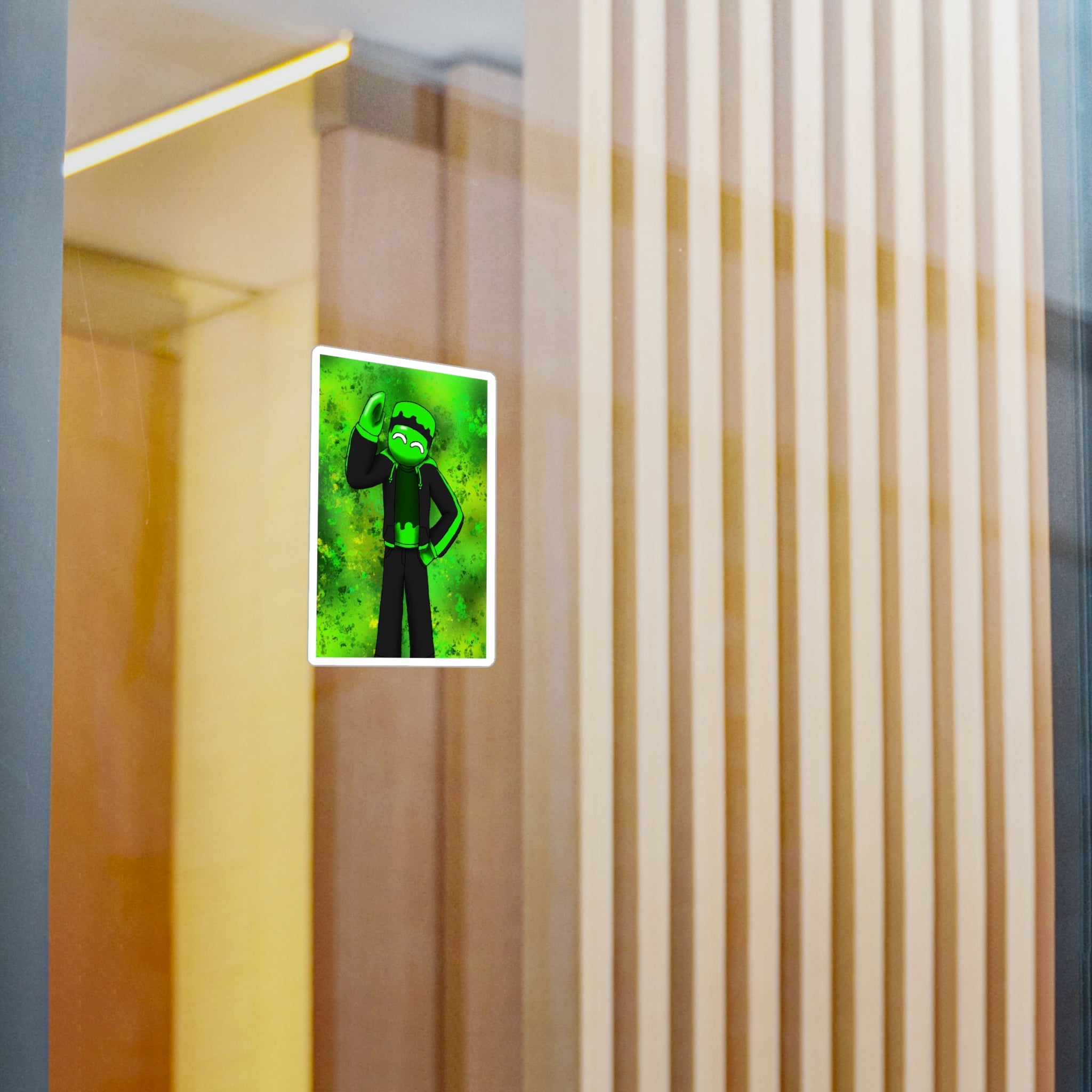 Ality character Neon Green Kiss-Cut Vinyl Sticker