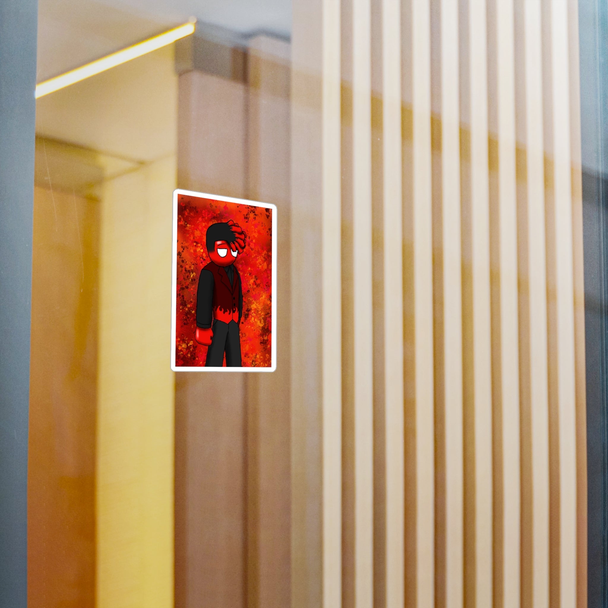 Ality character Crimson Red Kiss-Cut Vinyl Sticker