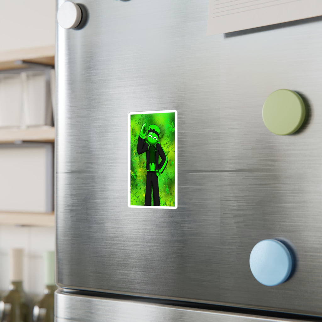 Ality character Neon Green Kiss-Cut Vinyl Sticker